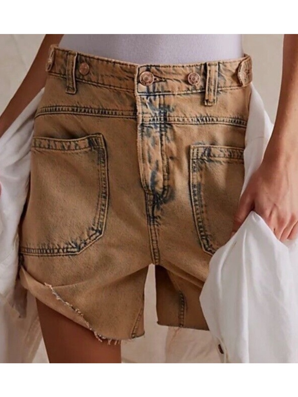 NWT We The Free Palmer Mid Rise Short-Cowboy Khaki